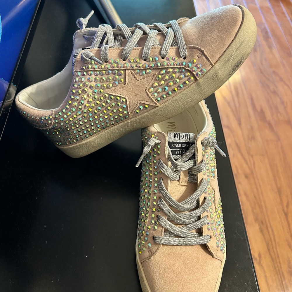 Mi.iM (Miracle Miles) rhinestone suede star sneakers